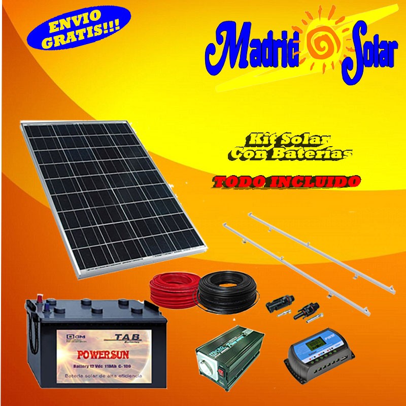 grua Dempsey Odio Kit solar con baterías 380W/600W 12V