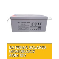 Baterías Solares Monoblock AGM 12V / Alta Capacidad y Sin Mantenimiento