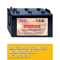 Baterías Solares Monoblock de Plomo Ácido 12V / Tu tienda de energía solar